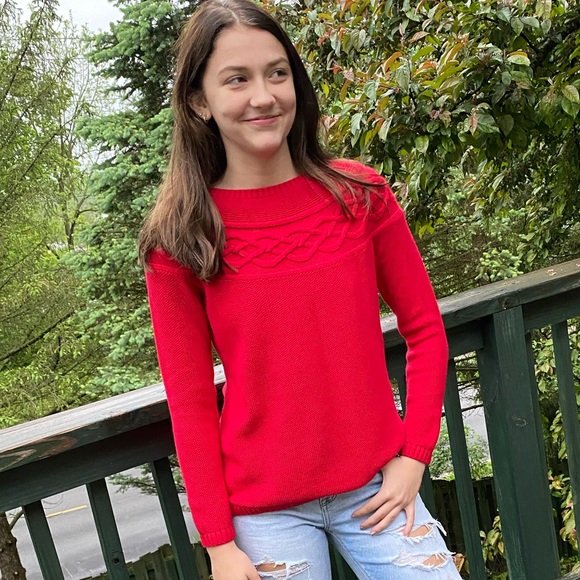 Talbots red sweater - Picture 5 of 9